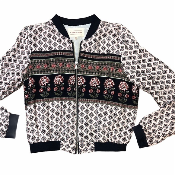 Print Lightweight Bomber Style Jacket - Picture 7 of 10